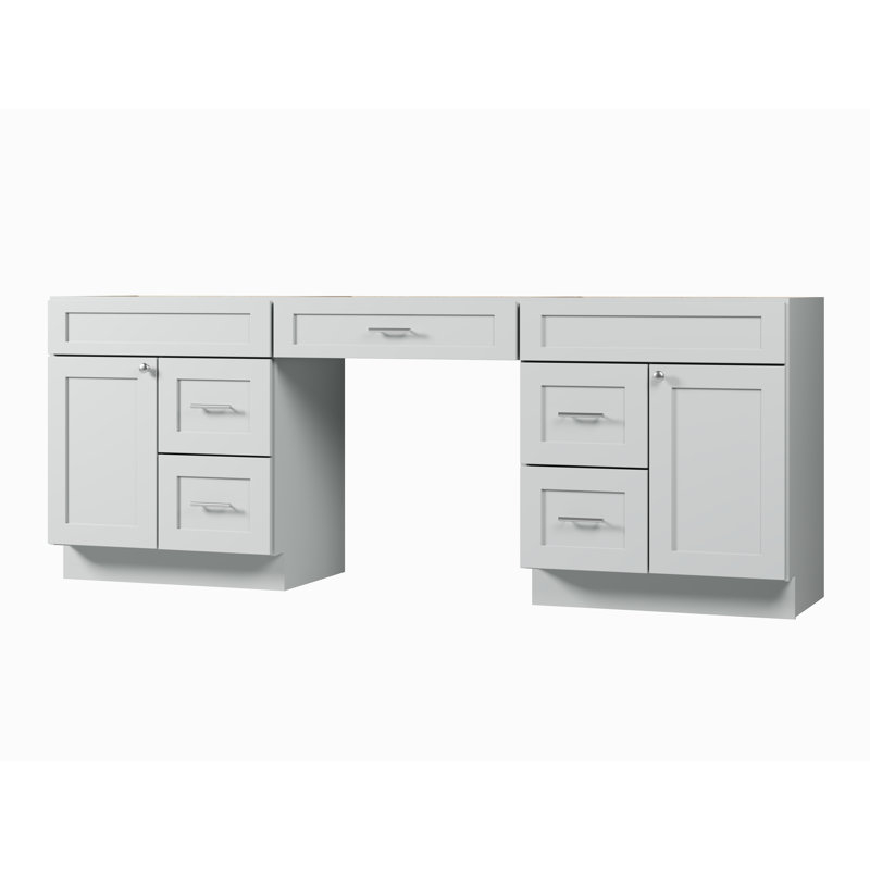 Base de meuble-lavabo double 90 seulement, Gris
