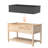 Kersh 47" X 24" All-Wood Raised Garden Bed With Varnish Finish, Storage Shelf, And Drainage Holes(Set of 3)