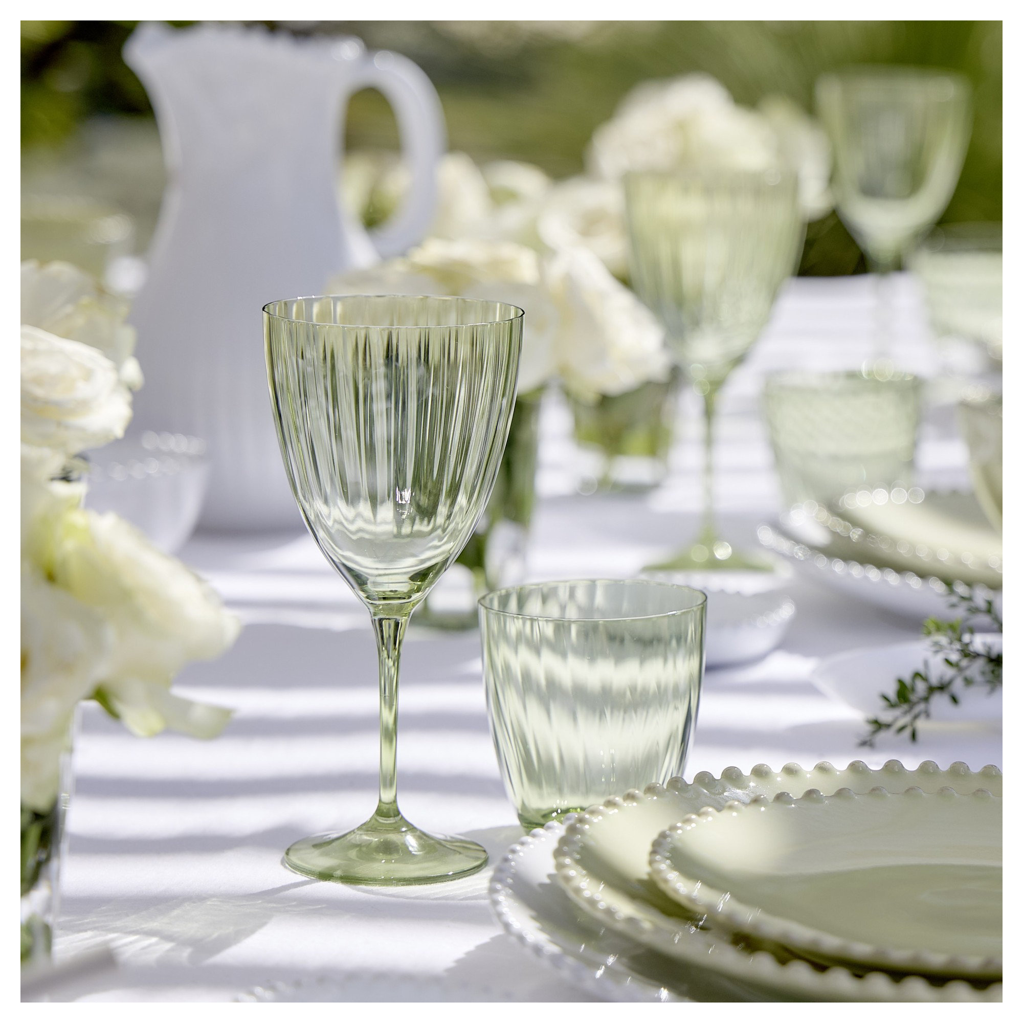 Sensa 10.13oz. Drinking Glass Set, Bottle Green