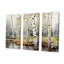«Green Birch Wood Beauty I - Tree Birch», ensemble d'art sur toile-155435775-155435769