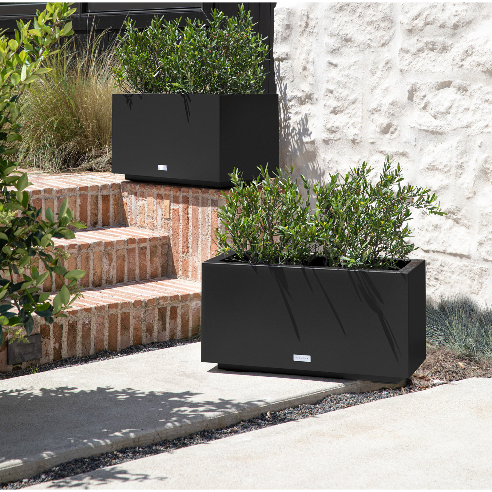 Block Series 38" Planter Box, 13.25” H x 24.75” W x 11” D, Black
