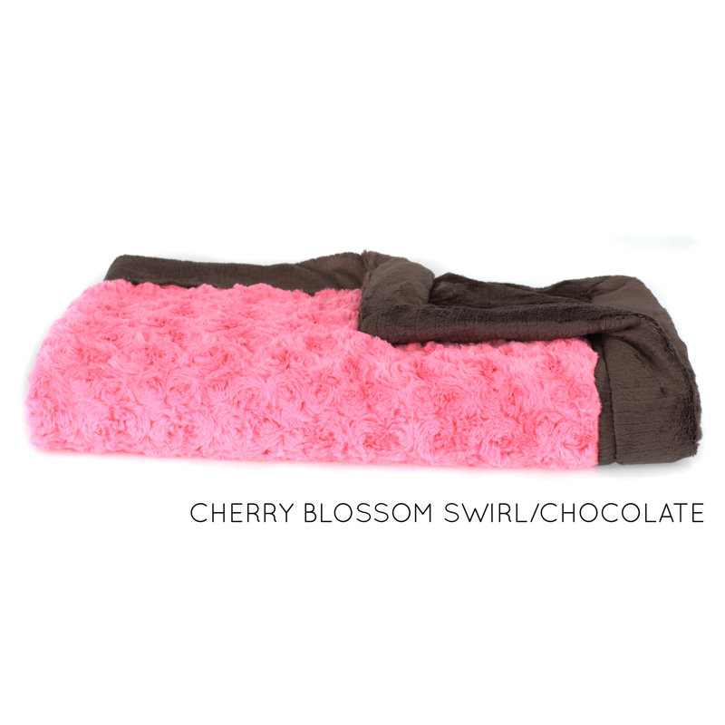 Mini couverture pour bébé Bonilla, Tourbillon de fleurs de cerisier / chocolat