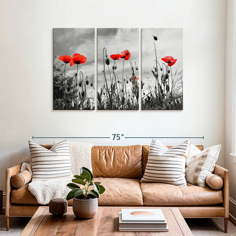 Coquelicots Harnek, H 36 po x l 57 po