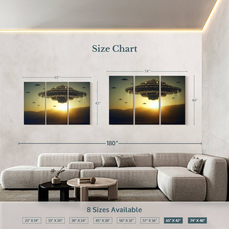 Kelan Alien Invasion, 42" H x 65" W