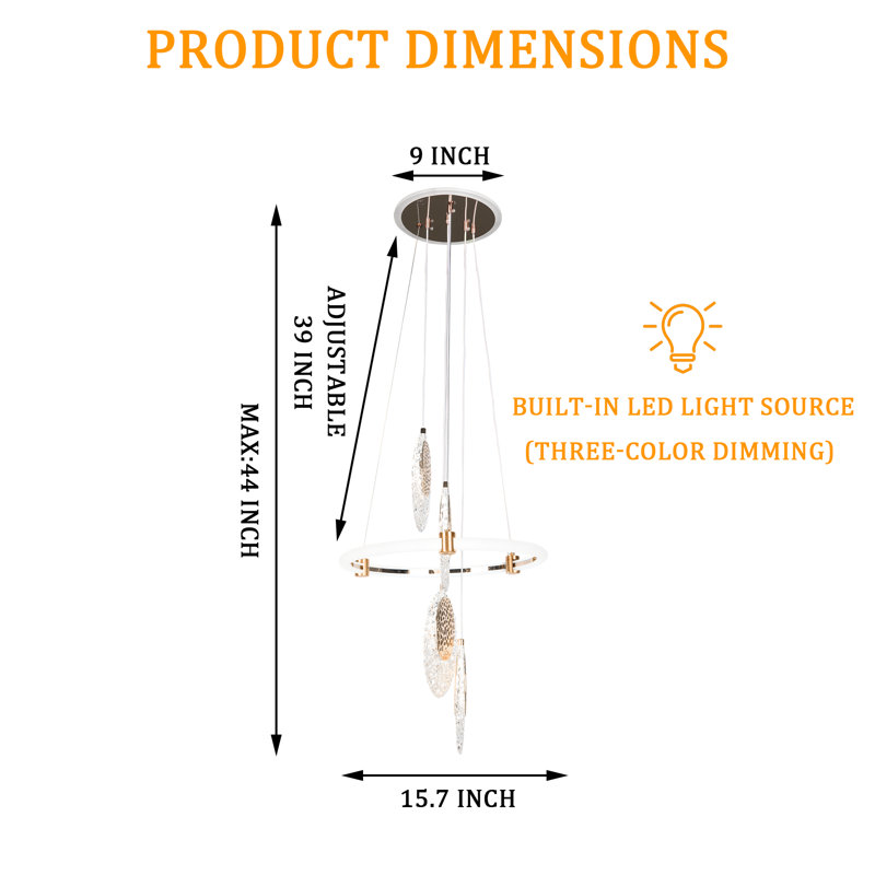4-light Led Dimmable Cluster Pendant