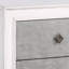 Table de chevet pour chambre à coucher en gris et blanc rustique - 2 tiroirs, doublé de feutre, rangement pratique et moderne avec tiroirs