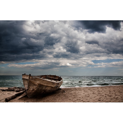 Bateau amarré - photographie sur toile tendue