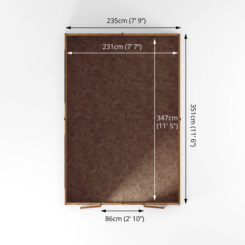 Mercia 12 x 8ft Overlap Apex Shed, Yes