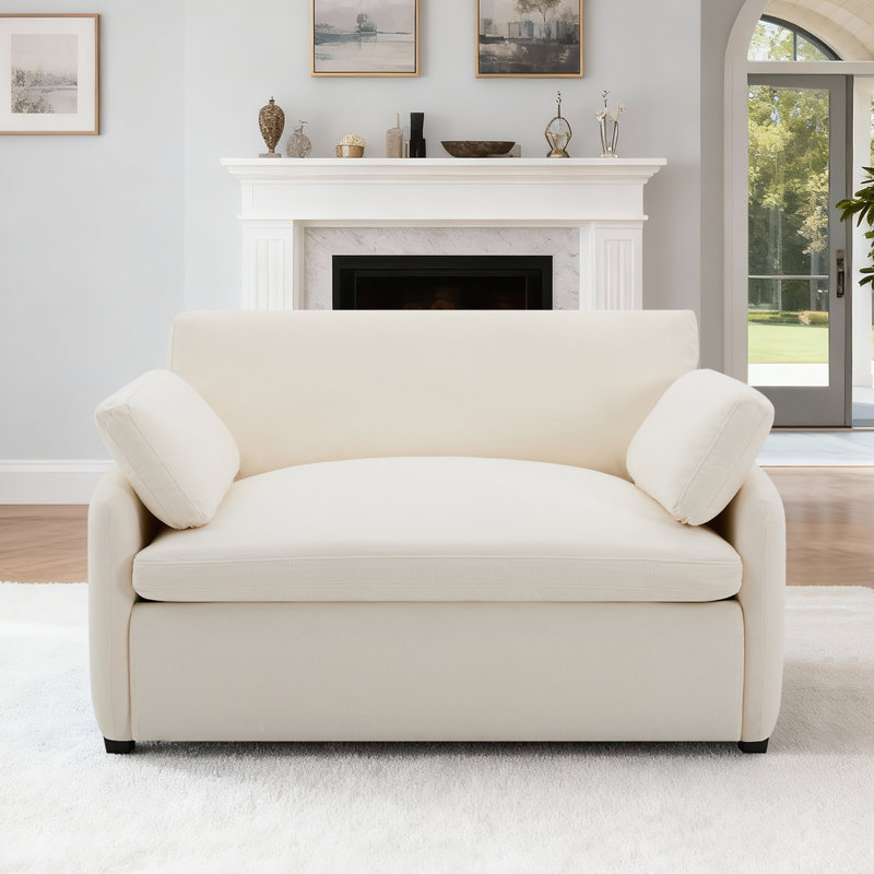 Fauteuil d'appoint 50 po, Crème, crème