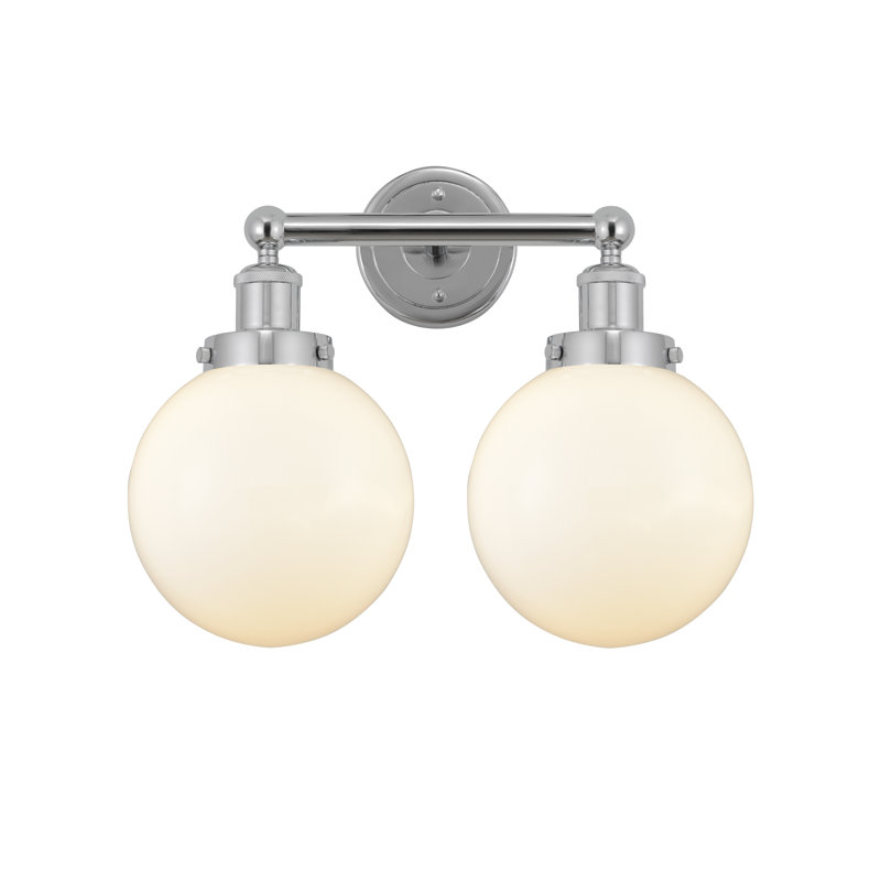 Alphonsa 2 - Light Dimmable Vanity Light, Matte White, Polished Chrome