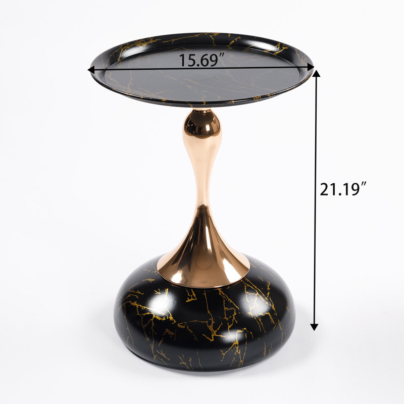 Table d'appoint ronde moderne avec base piédestal