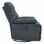 Fauteuil inclinable électrique pivotant de 35,4 po en cuir véritable avec appui-tête réglable Felisa-119783500