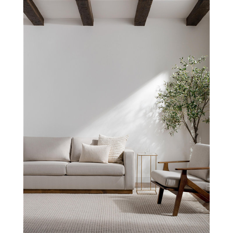Hite Modern Sofa, Off-White 100% Polyester
