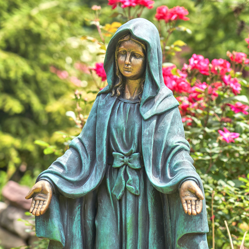Statue de jardin Colby-James Mère Marie, Bronze antique