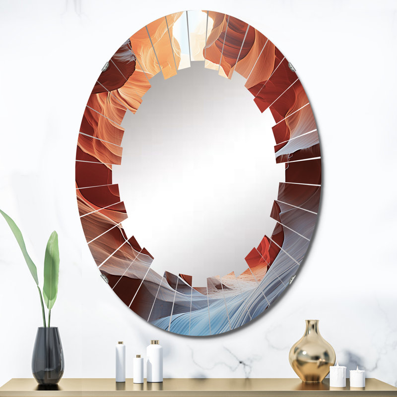 Varenna - Miroir mural Canyon ovale, 36 po x 24 po