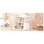 Lit mezzanine double blanc avec bureau / tablettes pratiques - Living, Étagères, Bureau Qualité exceptionnelle
