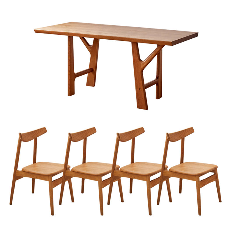 Creative Branch Shaped Cherry Wood Dining Table, 29.52"H x 62.99"L x 31.49"W