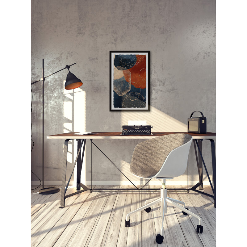 «Mute conflit» par - peinture encadrée, H 12 po x l 8 po