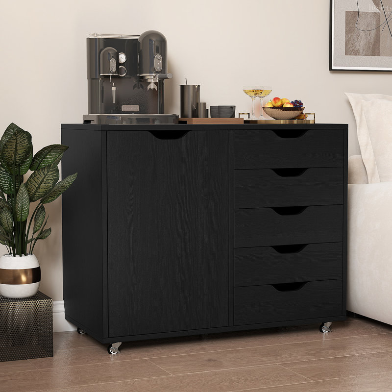78cm Wide 5 -Drawer Mobile File Cabinet