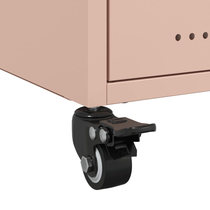 Anadalay 36cm W Steel Bedside Table, Pink