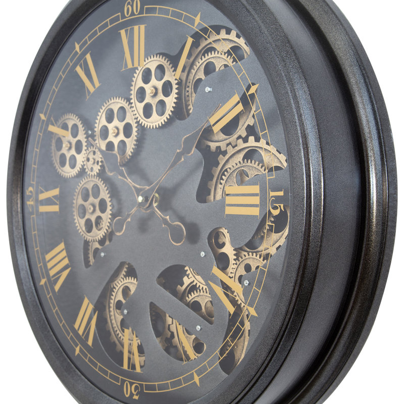 Horloge murale Maney, Or, Petit
