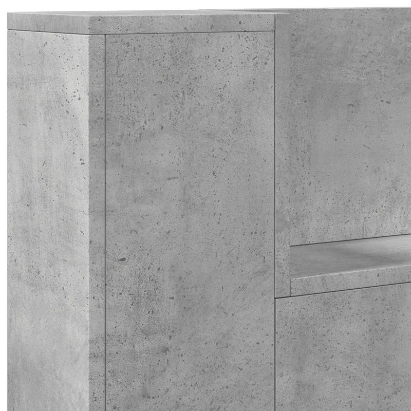 UK Single Headboard, 120 x 200cm, Concrete Grey