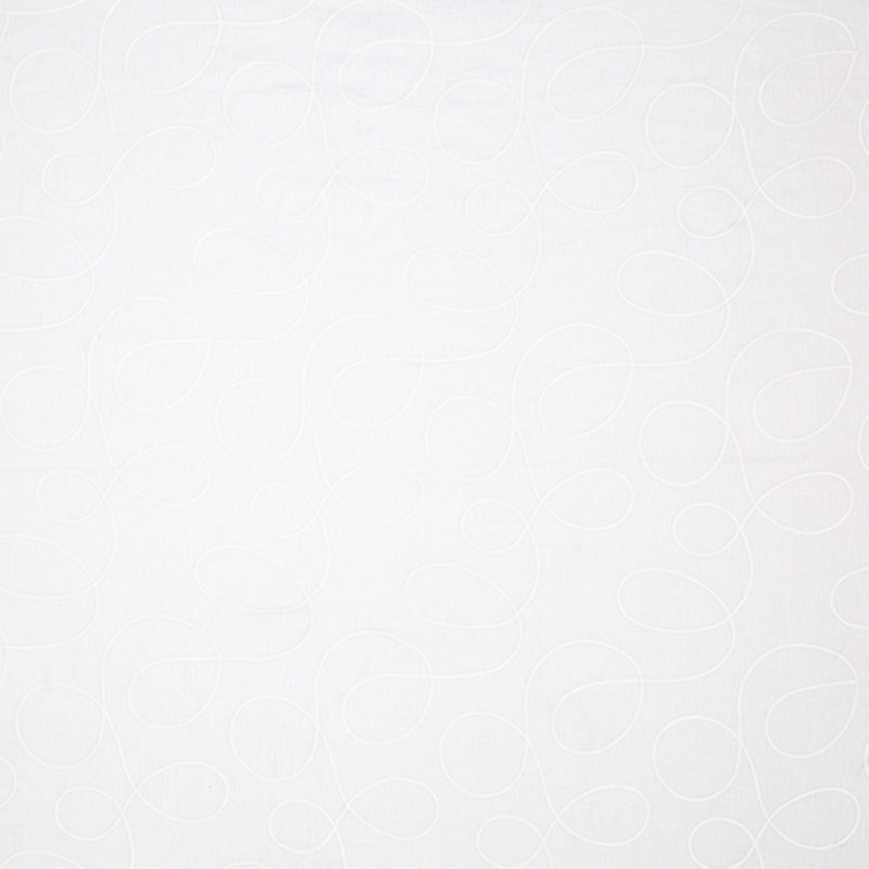 Patterned Sheers II Harmony Scroll Fabric, Glacier