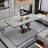 Home rectangular rock plate table and chair set-107400946