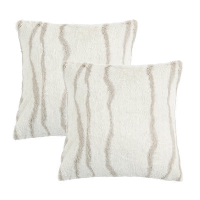 Finch Animal Print Faux Fur Pillow Cover
