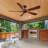 Modern 60'' Rustic Look Wood Black Ceiling Fan Without Light