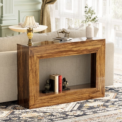 Console de style campagnard, console de 47 pouces avec rangement, table d'appoint de couloir industrielle pour le salon, entrée