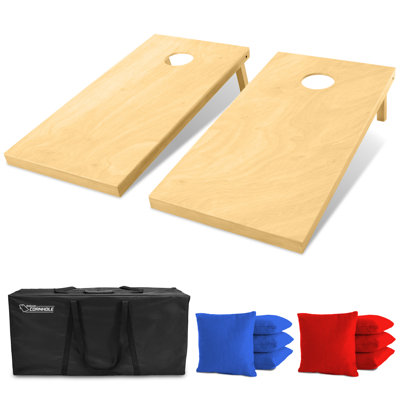 Ensemble de cornhole en bois massif de qualité supérieure GoSports - 4 pi x 2 pi
