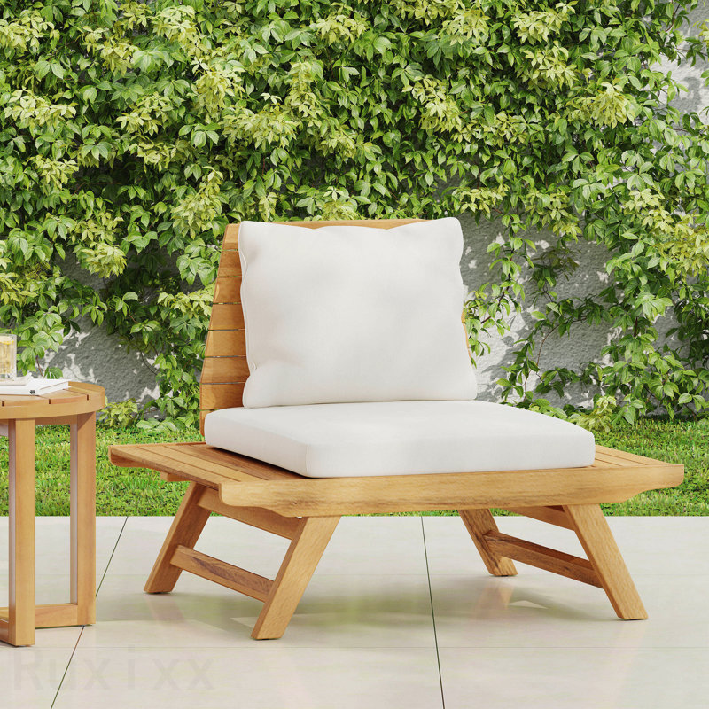 Fauteuil de patio, Teck