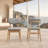 Willow 4-Seater Solid Wood Dining Room Set With Upholstered Chairs-491996990-311575939
