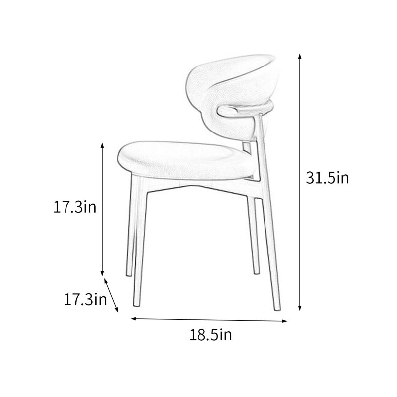 Chaise en bois massif Giddings