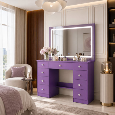 Meuble-lavabo l 43,3 po avec miroir lumineux