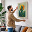 Desert Saguaro at Sunset Botanical - Wrapped Canvas-131761894-131761904