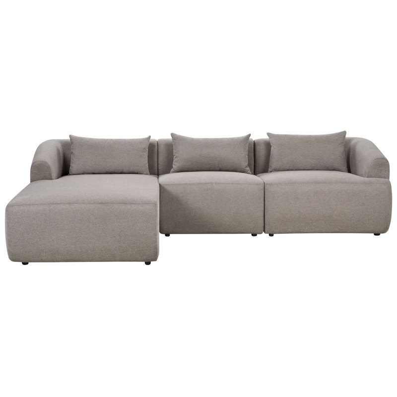 Anacleto 3 Seater Corner Sofa , Right Hand Facing, Taupe