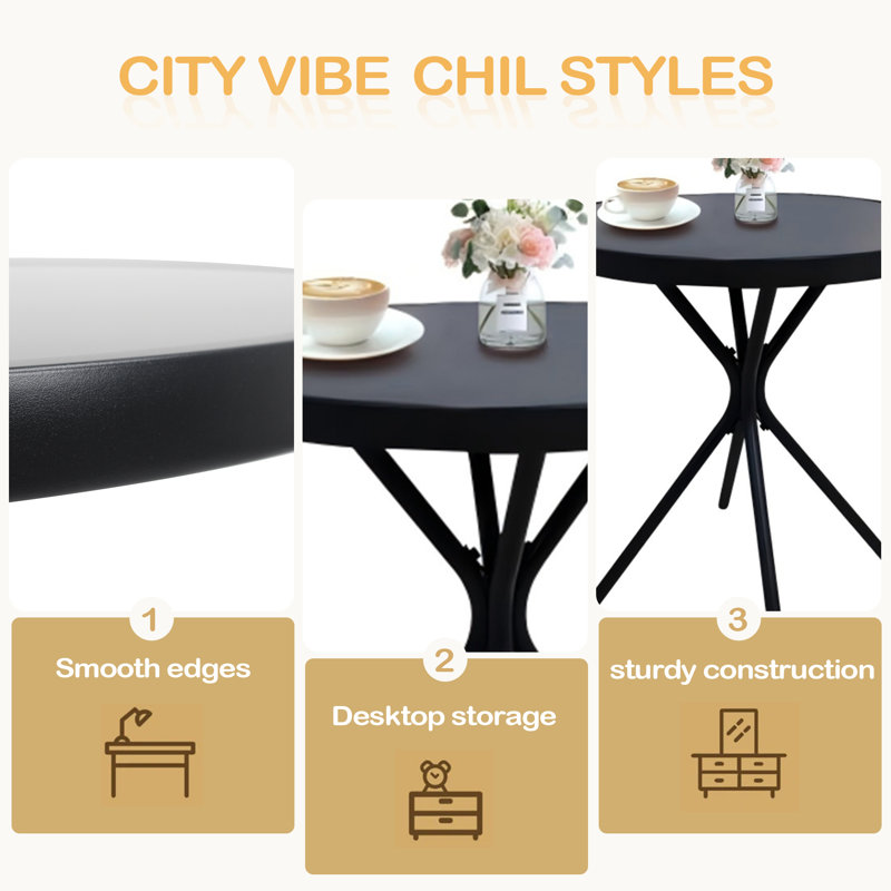 Table d'appoint en verre trempé carré de 24 po, structure en fer, assemblage facile en 10 minutes, utilisation à l'intérieur ou à l'extérieur sur un petit patio