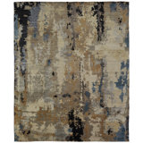 Aurora Drift Hand Knotted Abstract Area Rug
