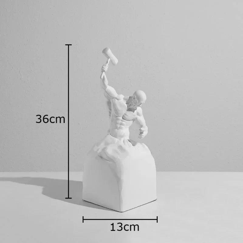 Self Sculpting Self Made Character Statue, White