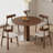 Walnut Round Sintered Stone Dining table-1182019335