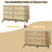 6 Drawer Rattan Dresser For Bedroom