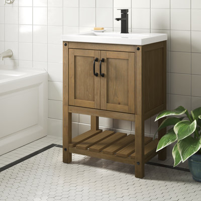 Radstock 24'' Single Bathroom Vanity with Ceramic Top