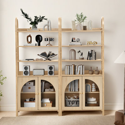 71'' H Arched 6-Tier Storage Bookcase