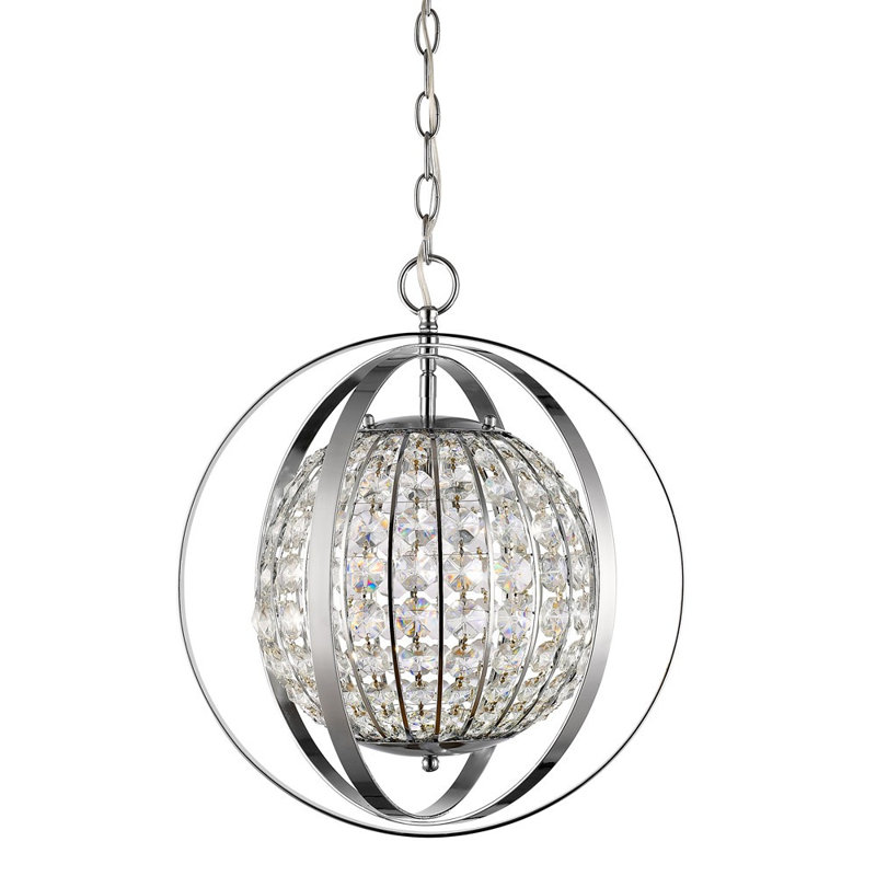 Kegler 1 - Light Single Pendant, Polished Nickel, 21" H x 18" W x 18" D