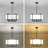 Estrella 5 - Light Dimmable Modern Metal Fabric Drum Chandelier For Living Room Kitchen Entryway Hallway Foyer-680232815