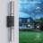 24''H Dimmable LED Black Iron 3CCT Adjustable Outdoor Wall Light with Water Glass-254623450