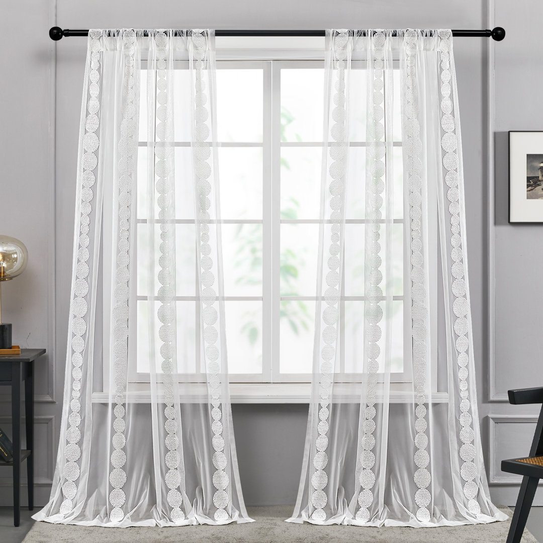Ota Polyester Sheer Curtain Panel Winston Porter Size per 