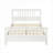 Solid Pine Full Size Platform Bed With Paneled Headboard And Footboard, No Box Spring Needed, Clean White